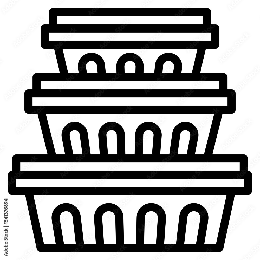 food container line icon