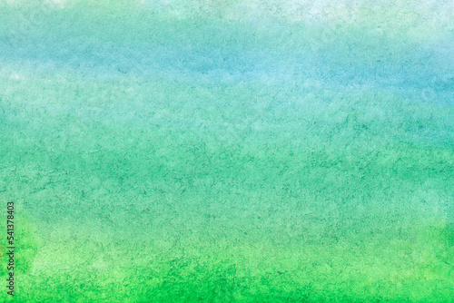 Blue and green watercolor gradient empty background