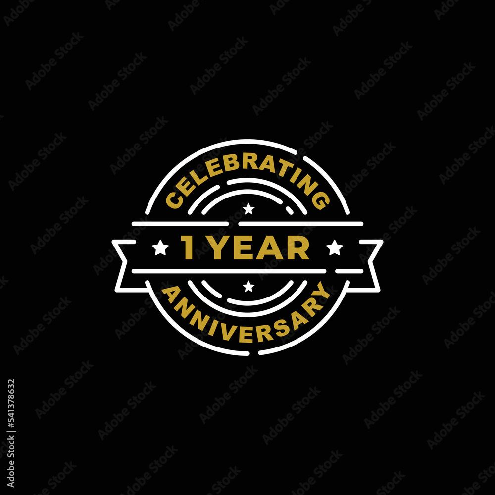 1 year anniversary celebration logo vector 1 year anniversary celebration logo vector