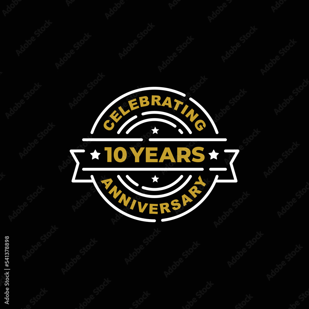 10 years anniversary celebration logo vector 10 years anniversary celebration logo vector