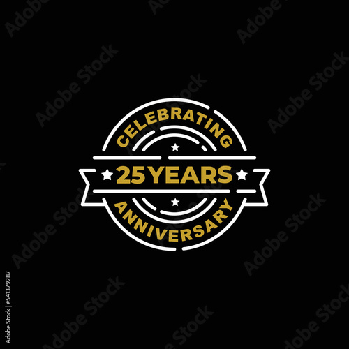 25 years anniversary celebration logo vector