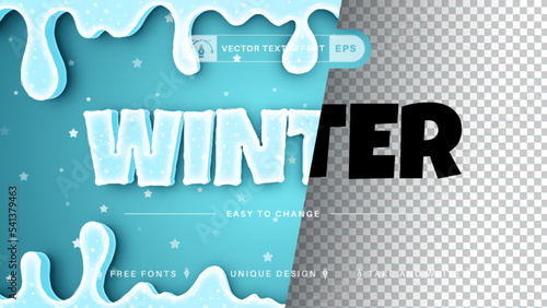 Cold Winter - Editable Text Effect, Font Style