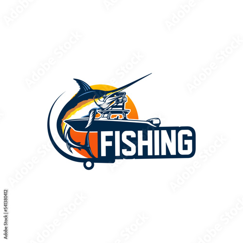 marlin fishing logo