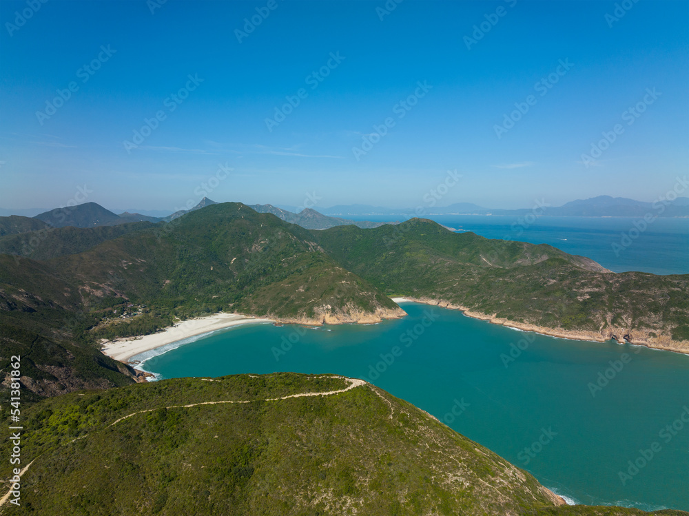 Aerial view of Hong Kong Sai Kung landscape