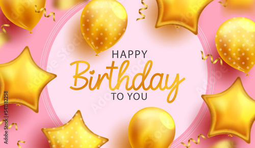 Photography Happy birthday vector template design