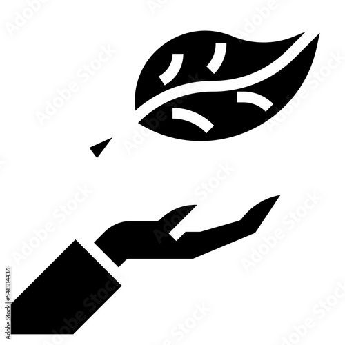 leaf glyph icon