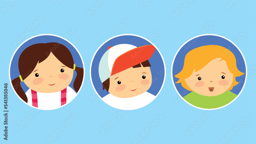 Avatar of a girl and two boys Avatar of a girl and two boys