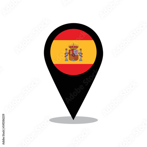 Vector illustration of Spanish flag with pin design Free Download Vector illustration of Spanish flag with pin design - GFXLoad