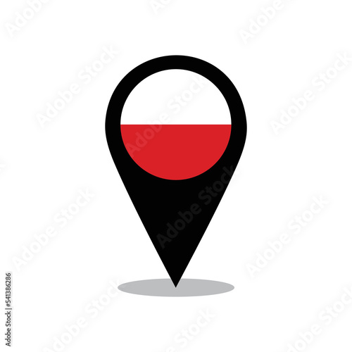 Free Download Vector illustration of flag of poland with pin design - GFXLoad