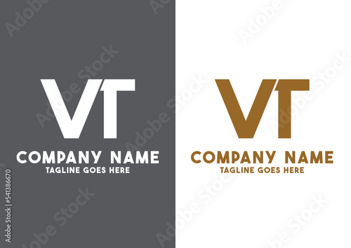 Letter VT logo design vector template, VT logo