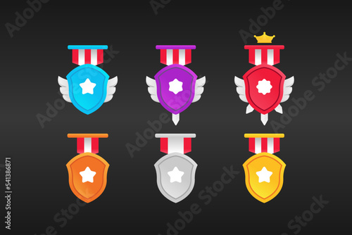 UI game icon rank badges. UI game design