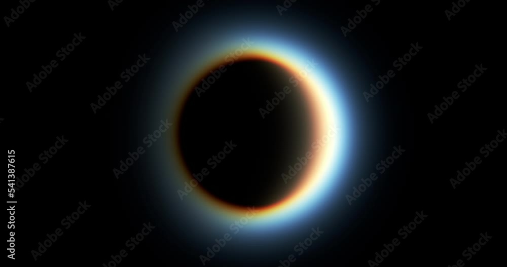 3D rendered animation of solar eclipse