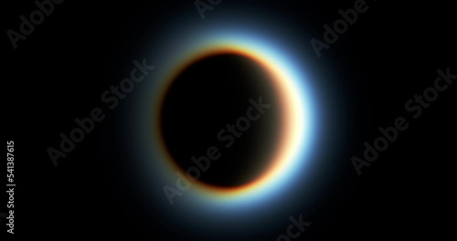 3D rendered animation of solar eclipse