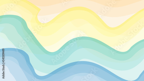abstract waves curve color layer art