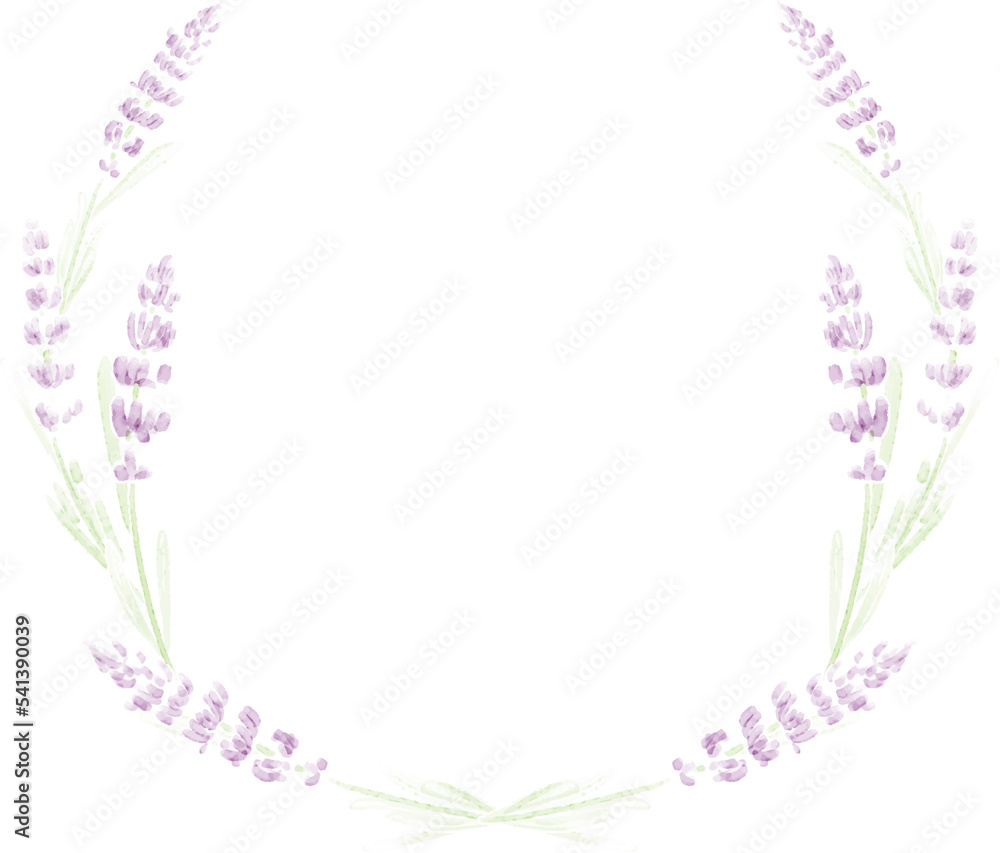  watercolor lavender wreath