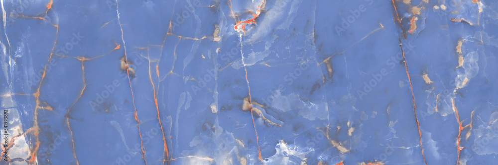 Blue Marble and gold abstract background vector. Marbling wallpaper ...