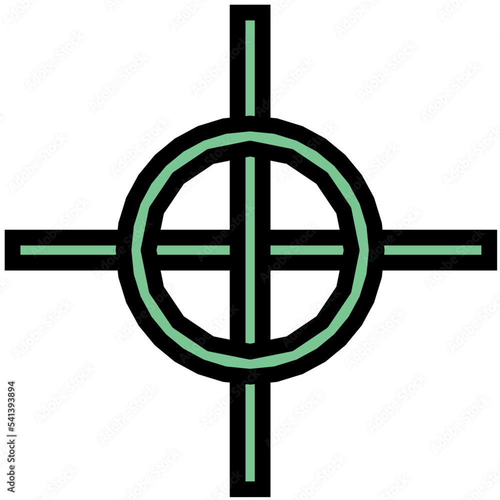 Shooting Target Colored Line Icon Shooting Target Colored Line Icon