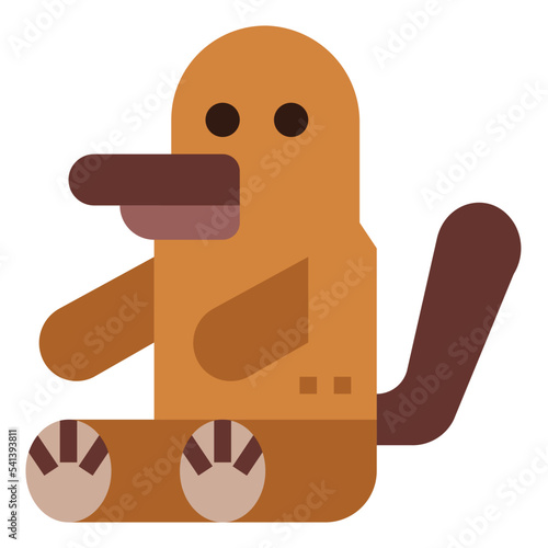 platypus flat icon style