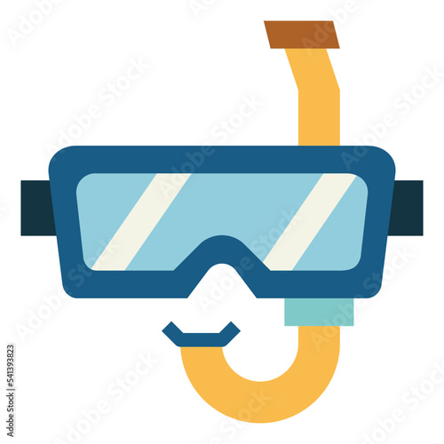 snorkel flat icon style