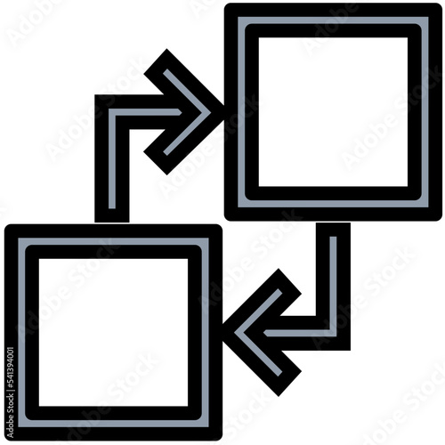 Dragging Colored Line Icon