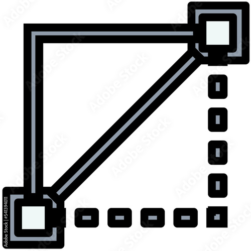 Crop Colored Line Icon