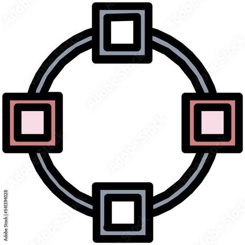 Spread Colored Line Icon