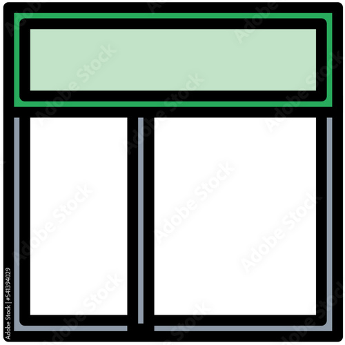Web Layout Colored Line Icon