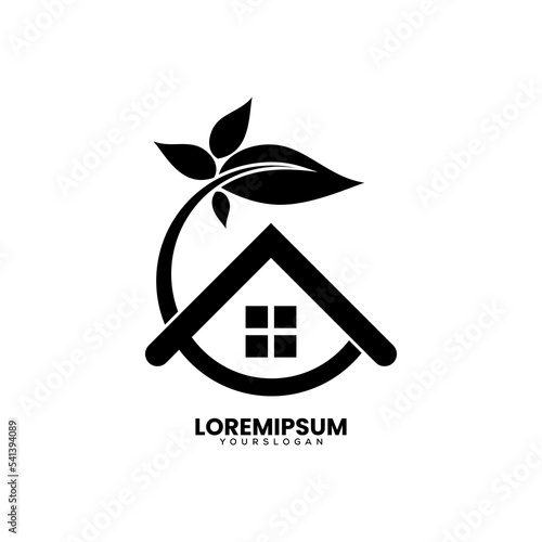 home natural logo design