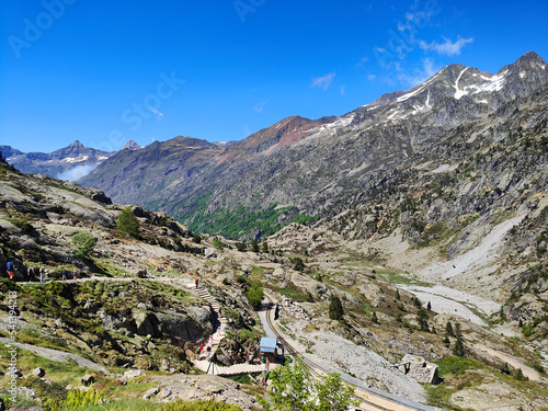 pyrénées, montagne, neige, lac, eau, barrage