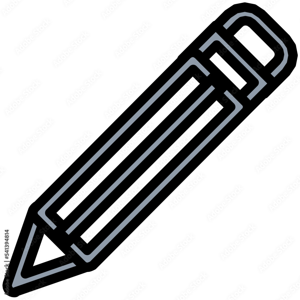 Lead Pencil Colored Line Icon Lead Pencil Colored Line Icon