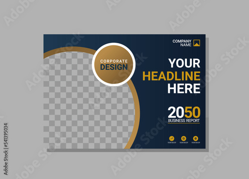 Corporate book cover horizontal design