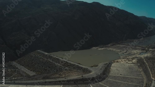 Aerial view of  fields and mountains in Quetta Pakistan photo