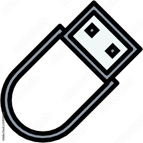 USB Colored Line Icon