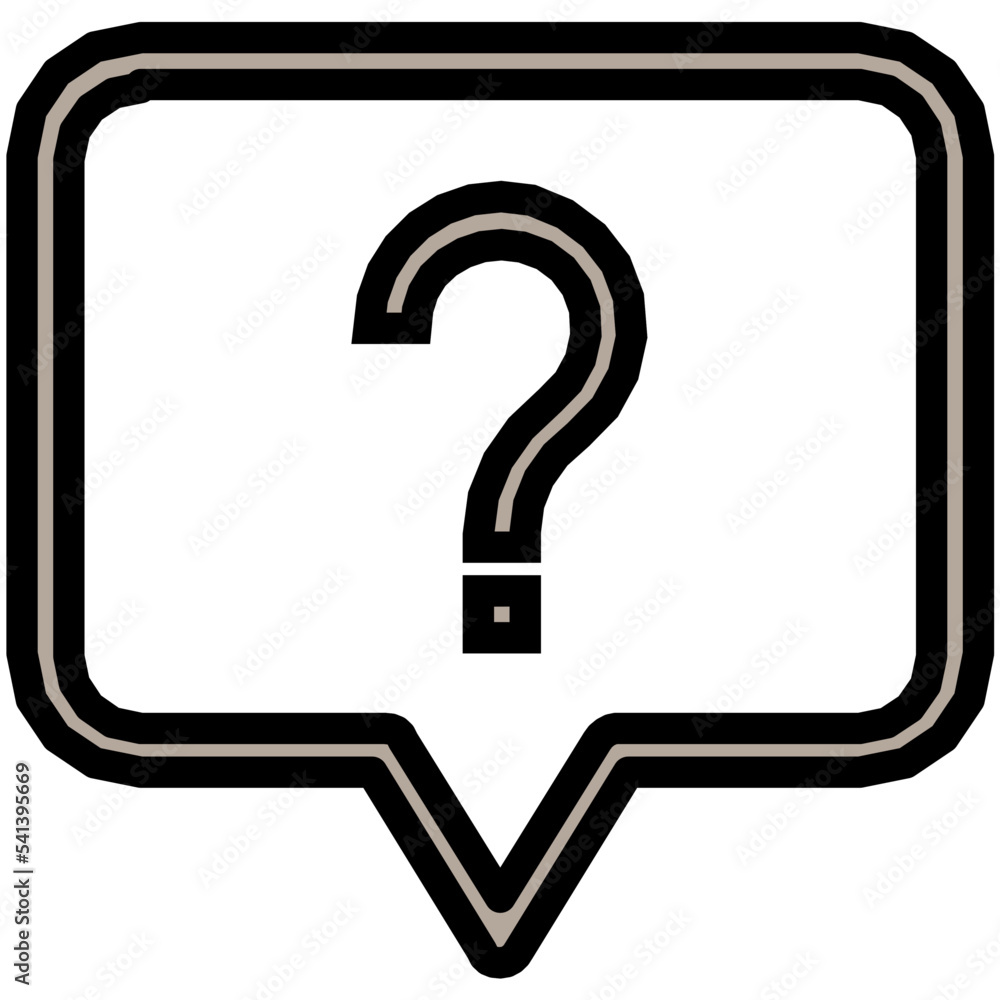 Question Mark Colored Line Icon