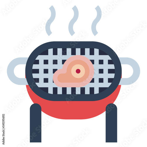 grill flat icon photo