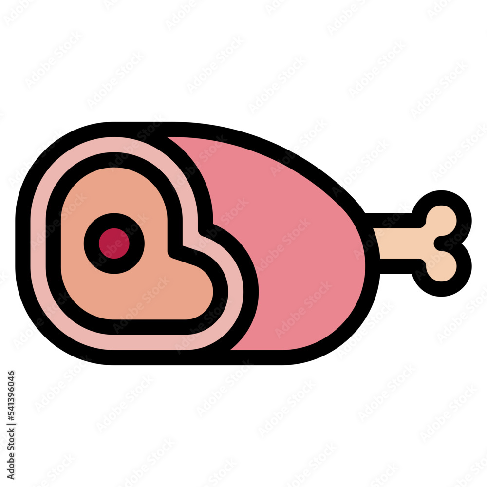 Fototapeta premium meat filled color line