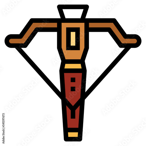 crossbow filled outline icon style
