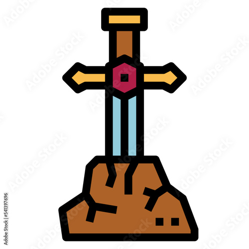 excalibur filled outline icon style