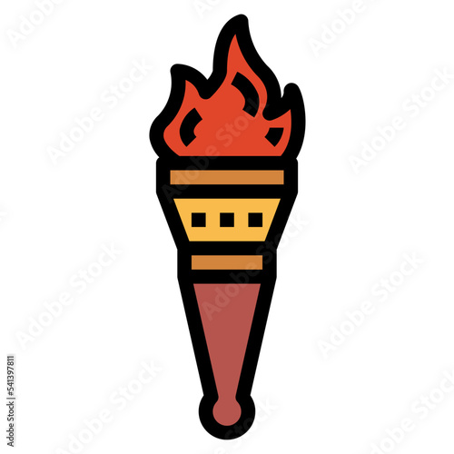 torch filled outline icon style