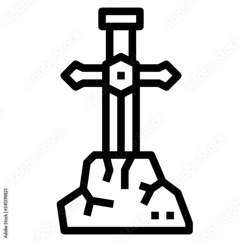 excalibur line icon style
