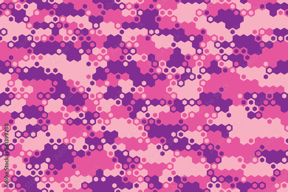 Hexagonal camouflage seamless pattern. Abstract modern geometric military dotted background texture for fabric and fashion print. Vector illustration. Hexagonal camouflage seamless pattern. Abstract modern geometric military dotted background texture for fabric and fashion print. Vector illustration.