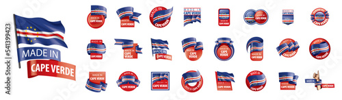 Cape Verde flag, vector illustration on a white background