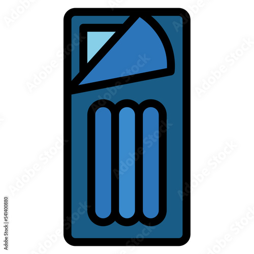 sleeping bag filled outline icon style