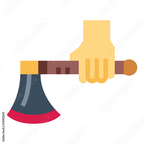 axe flat icon style