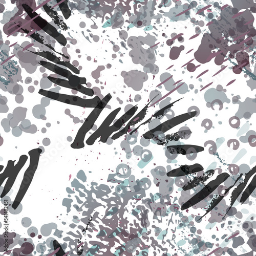 Ink Stains Seamless Pattern. Fashion Concept.