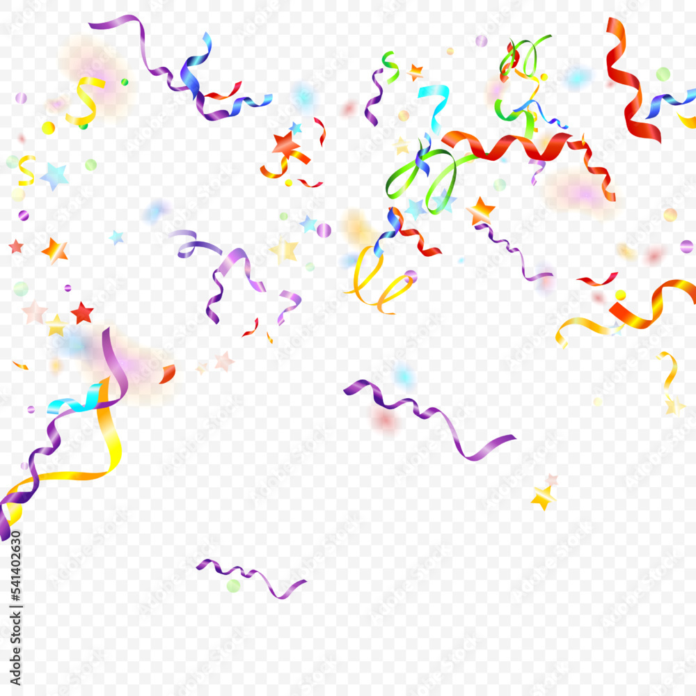 Naklejka premium ribbon spiral confetti carnival color shine gift