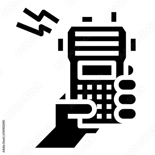 walkie talkie glyph icon style