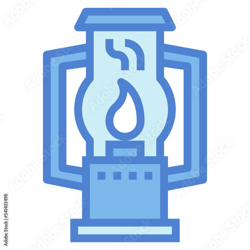 kerosene lamp two tone icon style