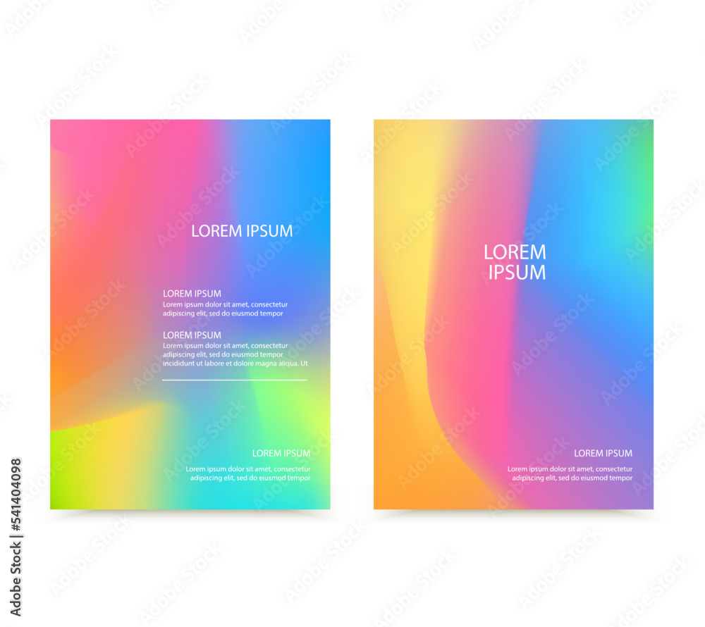 Fototapeta premium Set of Colorful Modern Abstract Flyers a4 blank Vector illustration