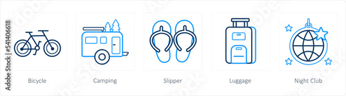 bicycle, camping, slipper